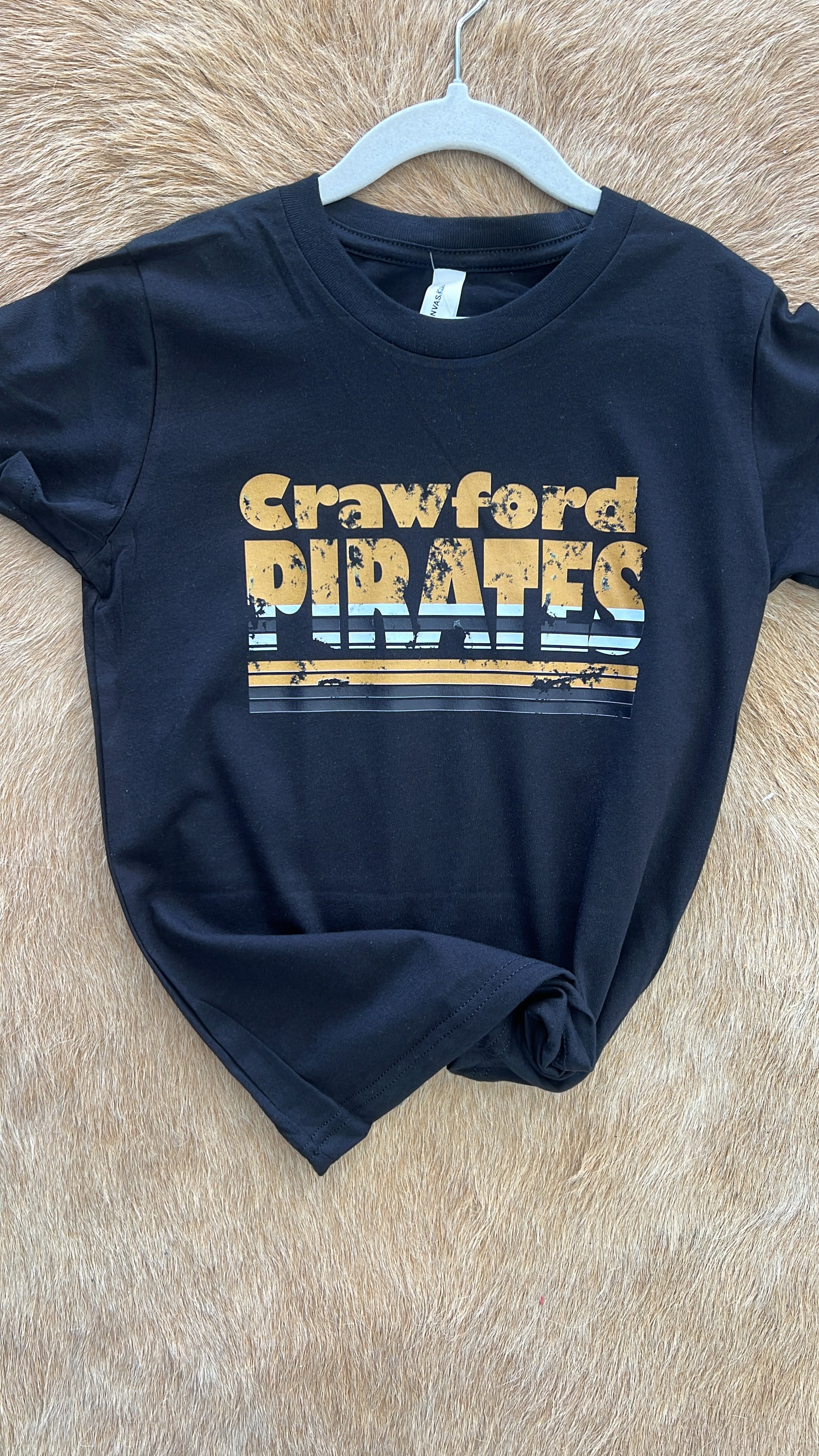 FIRST-VINTAGE PRINT CRAWFORD PIRATES ON BLACK