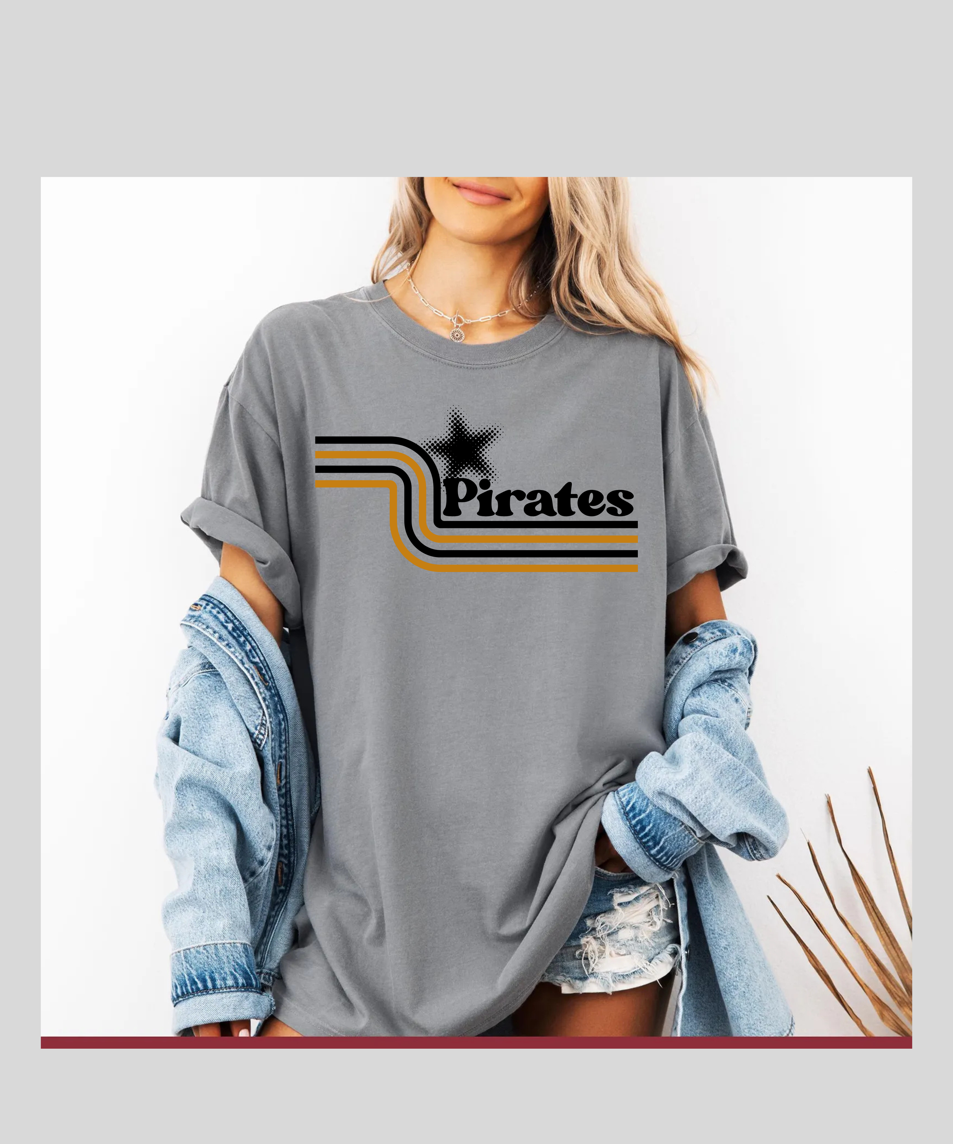 Pirates Retro on Grey