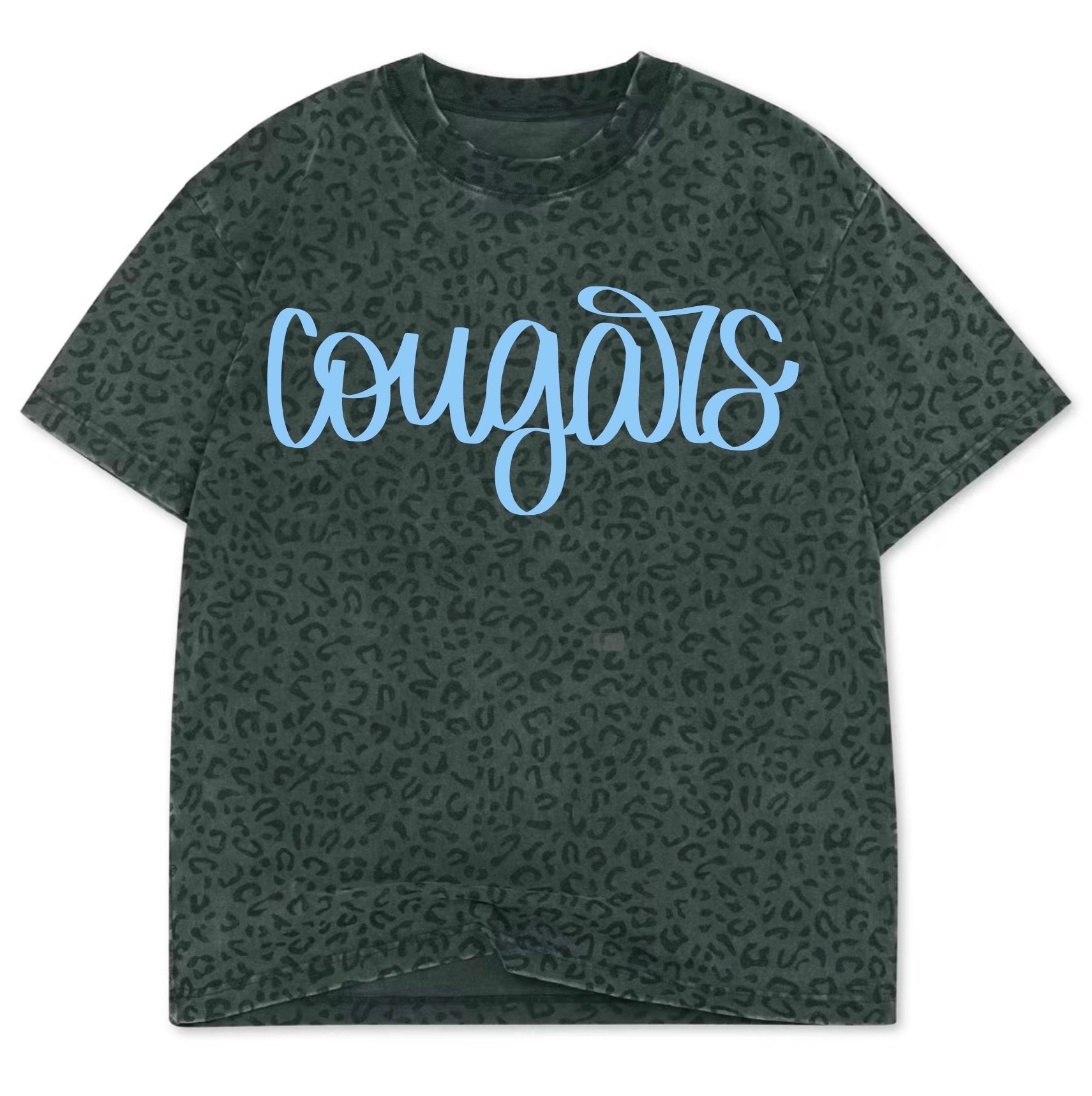 Black Quality leopard cougars puff letters