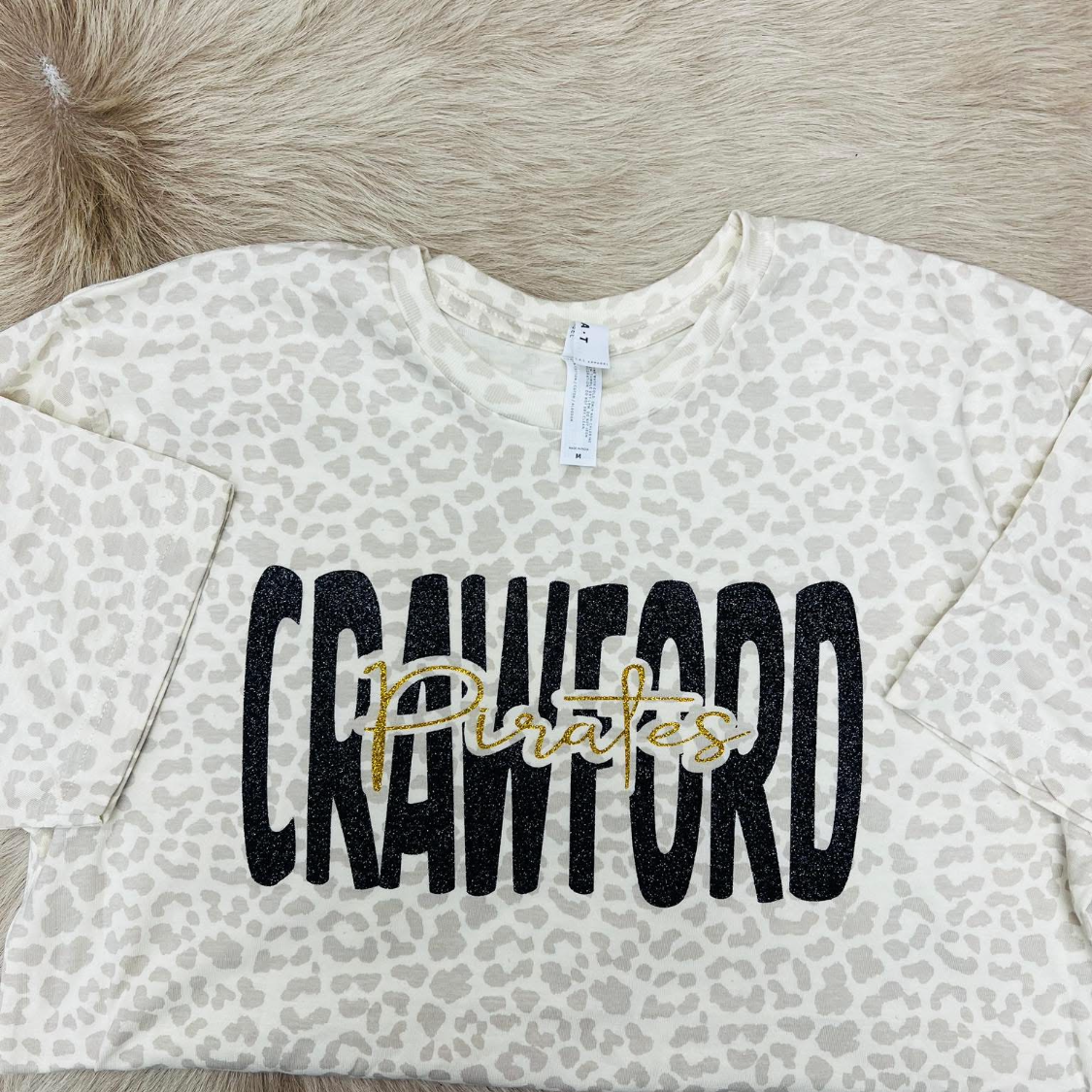 White Leopard Glitter Crawford