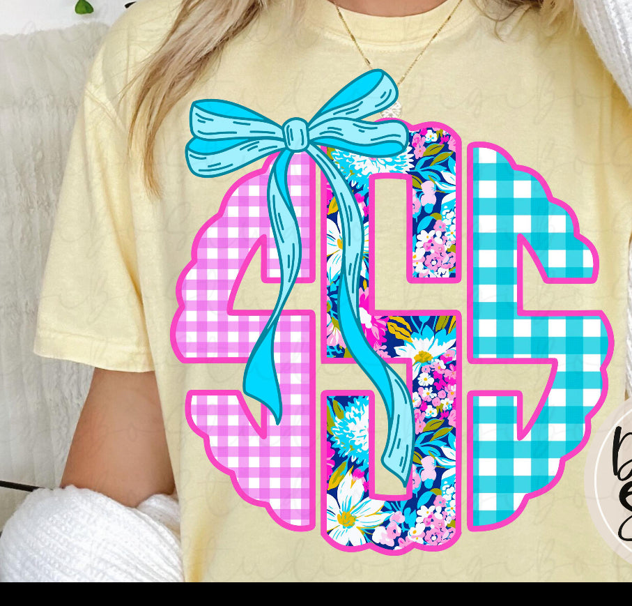 Banana Yellow Custom Summer Monogram Tee