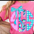 Crunchberry Pink Summer Blue Monogram
