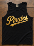 Pirates Gold Foil Puff Black Tank