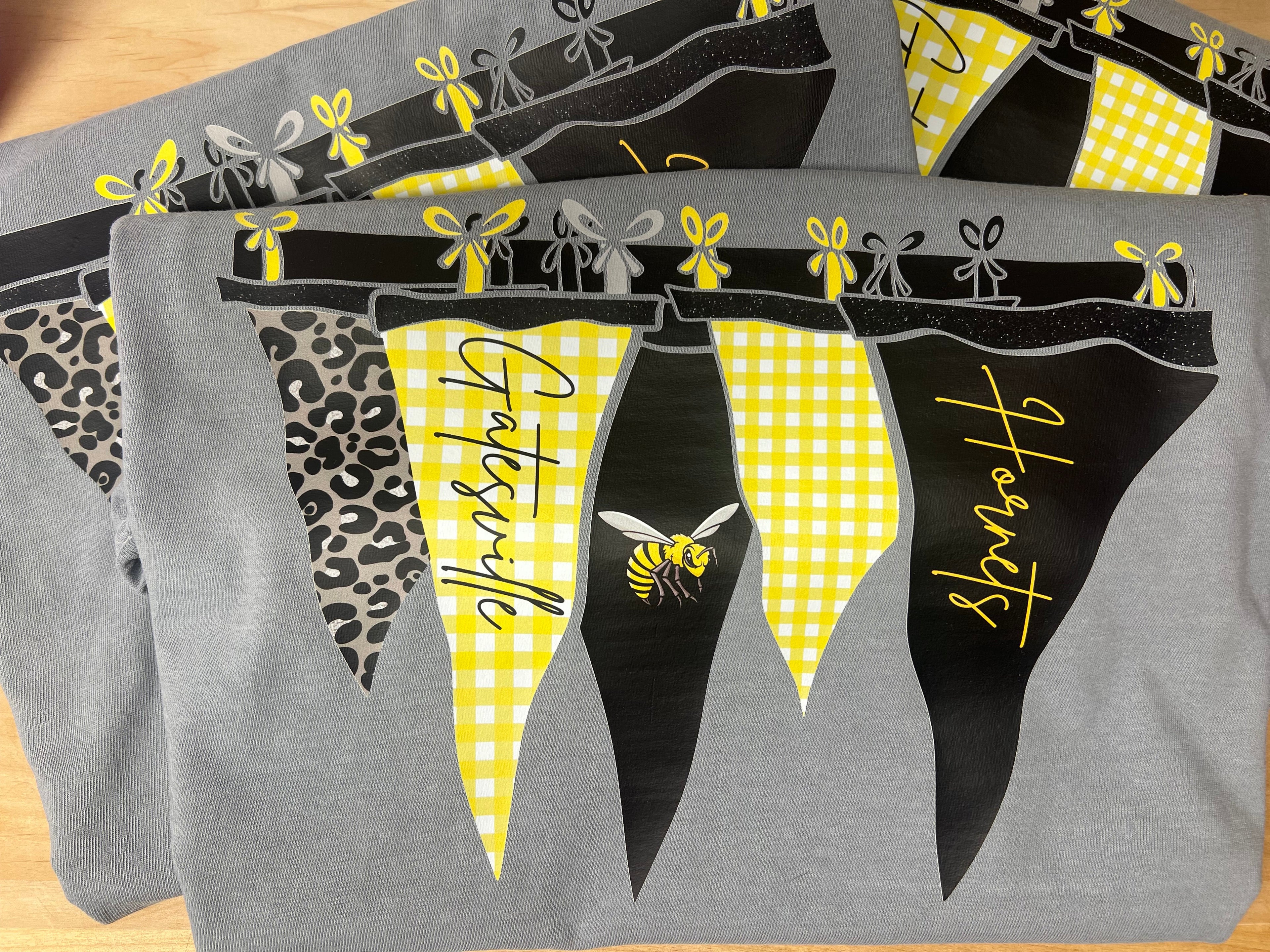 Gatesville Banner Tee on Grey
