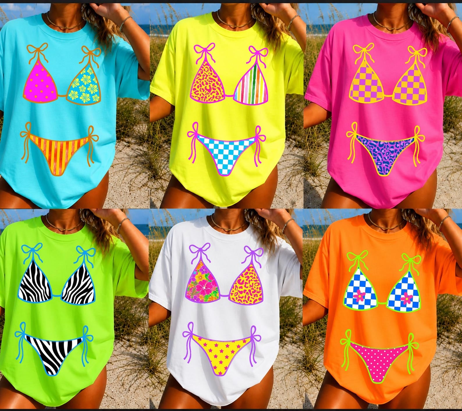 Neon Swim Cover Up Tee