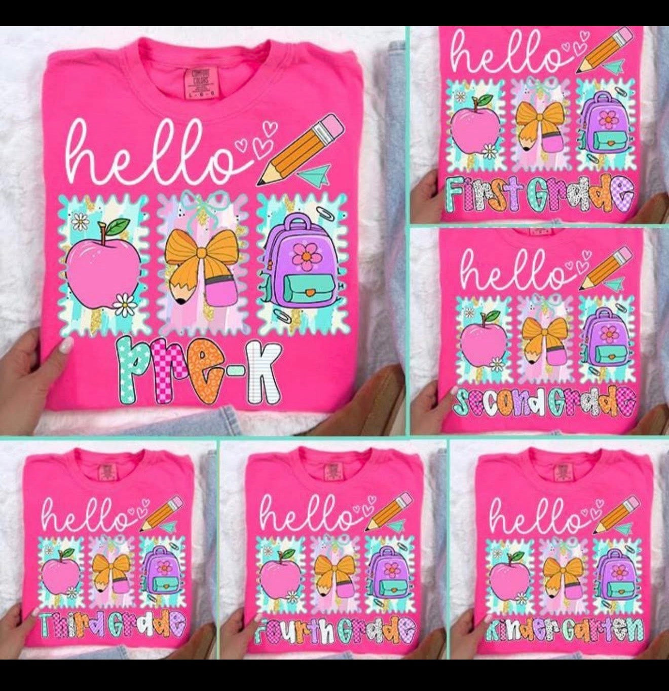 Neon Pink Grade School Tee