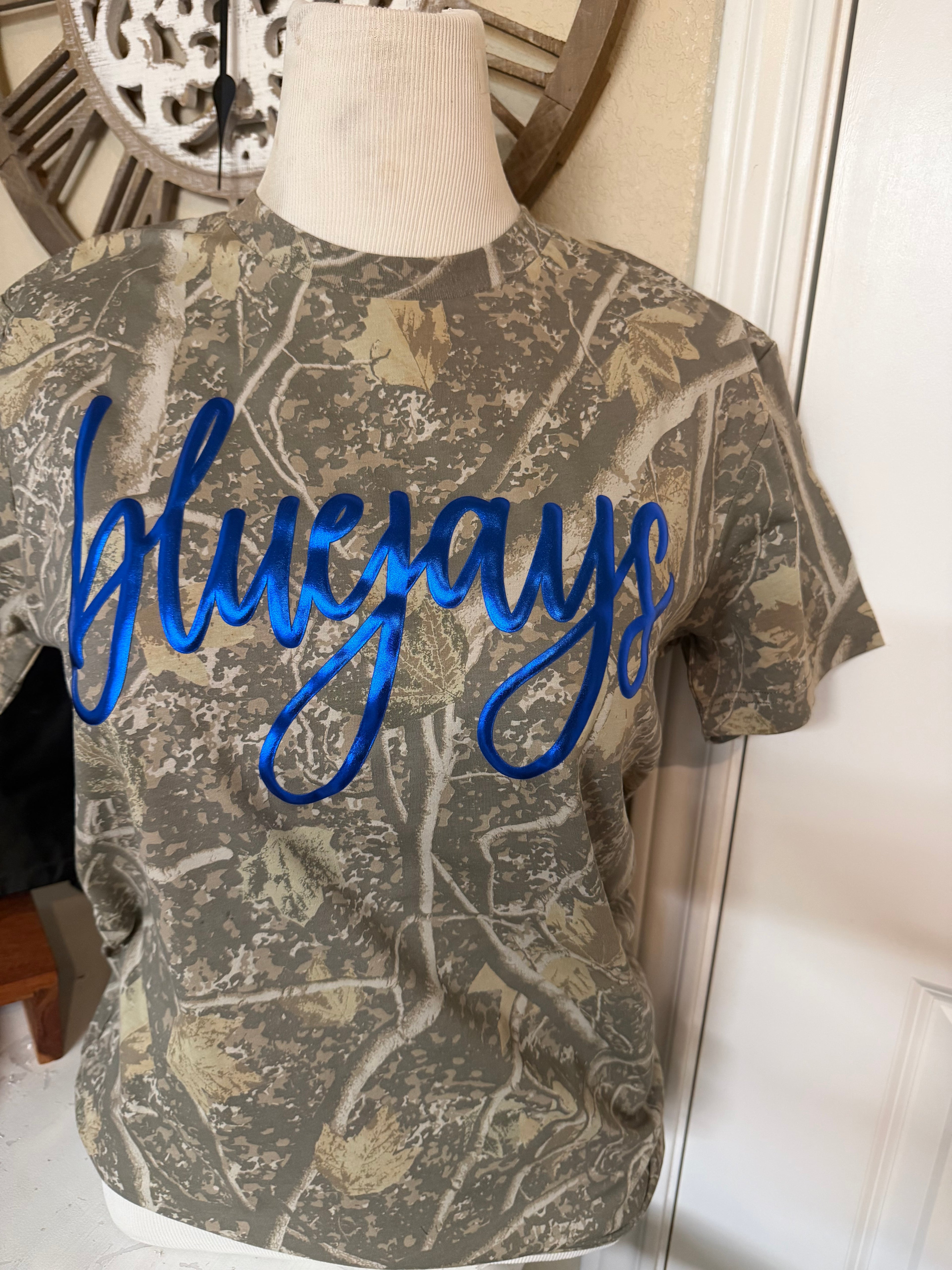 Camo Metallic Puff Mascot