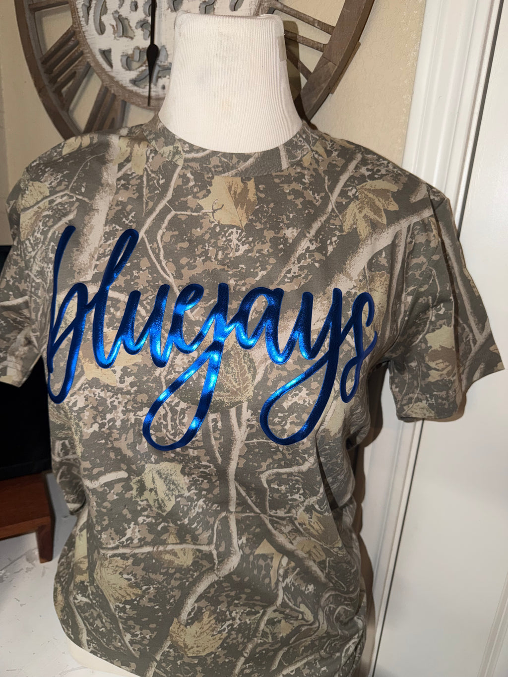 Camo Metallic Puff Mascot