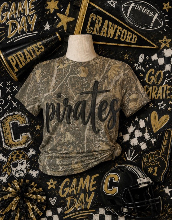 Camo Metallic Puff Mascot