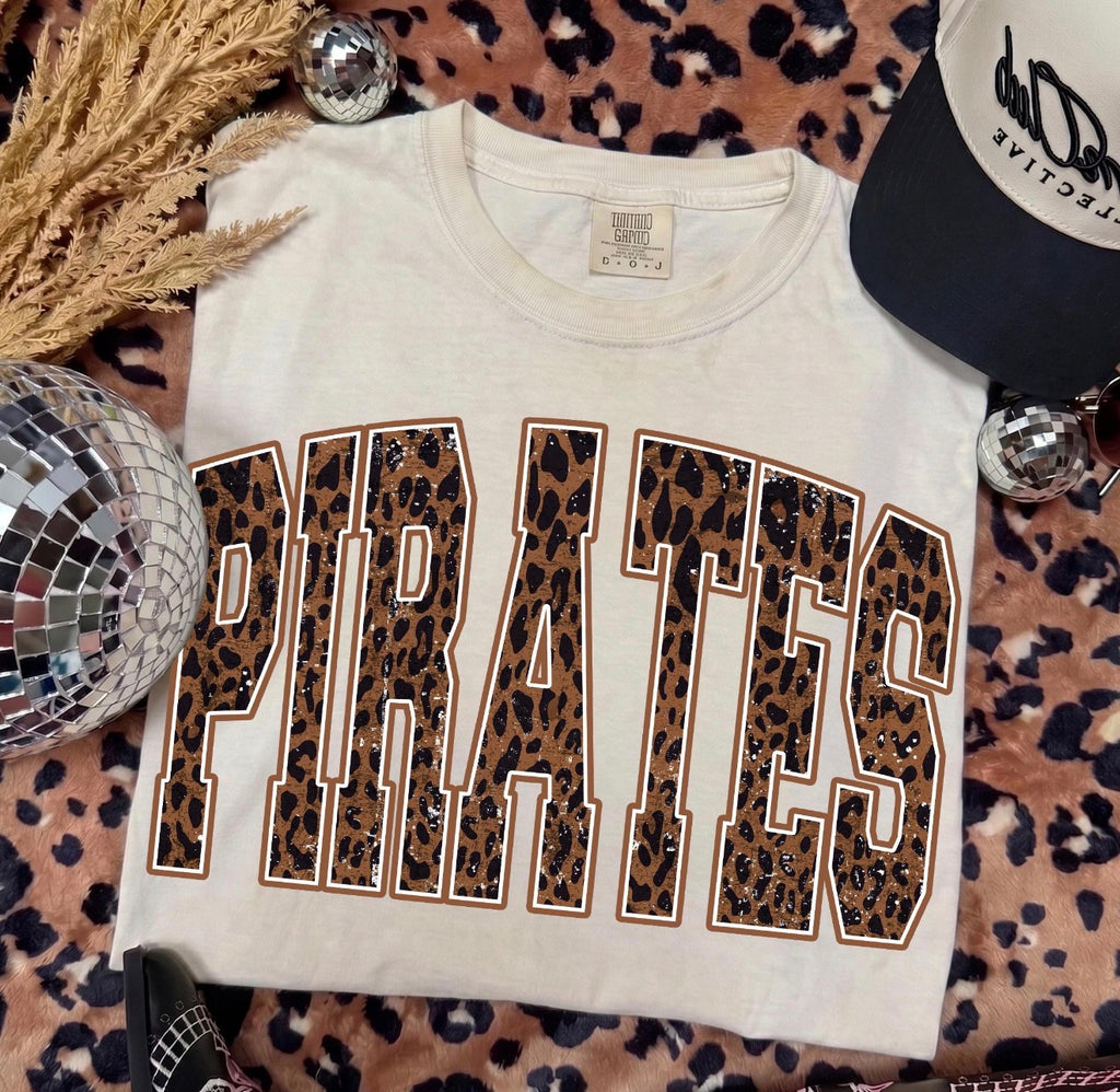 Ivory Tee Leopard Printed Mascot