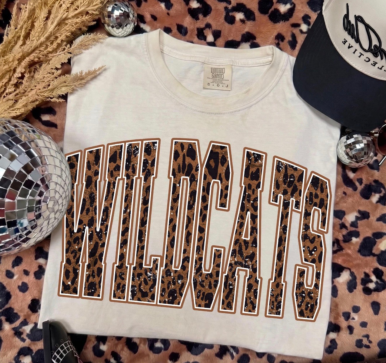 Ivory Tee Leopard Printed Mascot