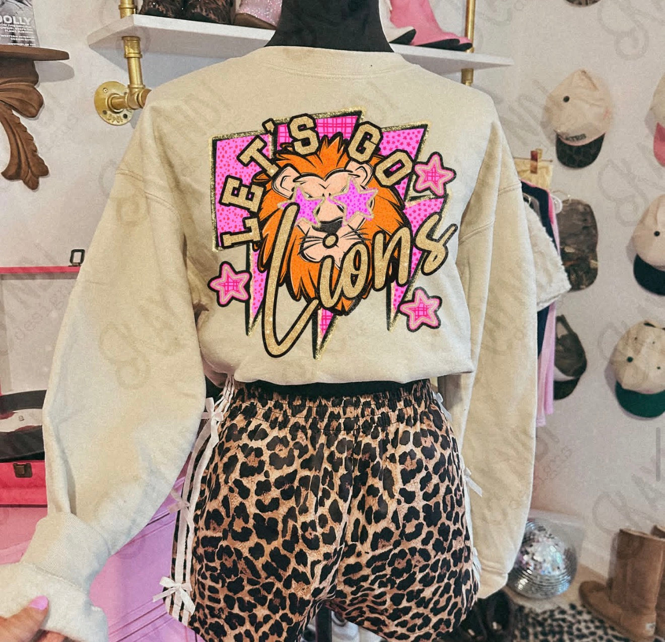 Orange Pink Mascot Spirit Sweatshirt