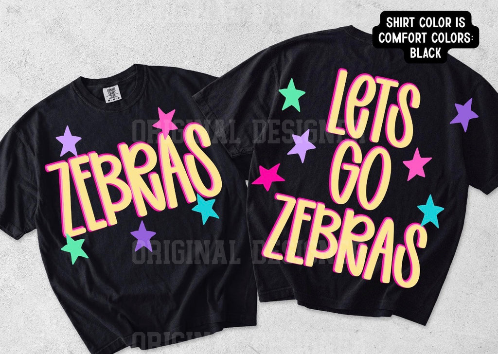 Let’s Go Mascot Neon Black Spirit Tees