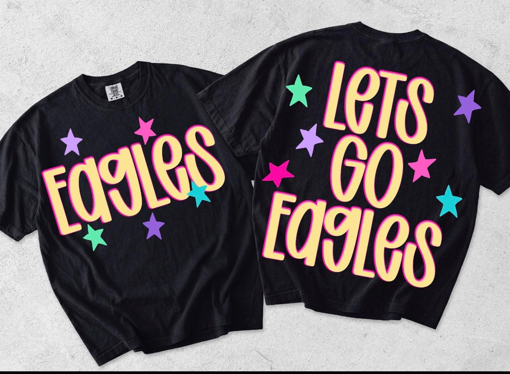 Let’s Go Mascot Neon Black Spirit Tees