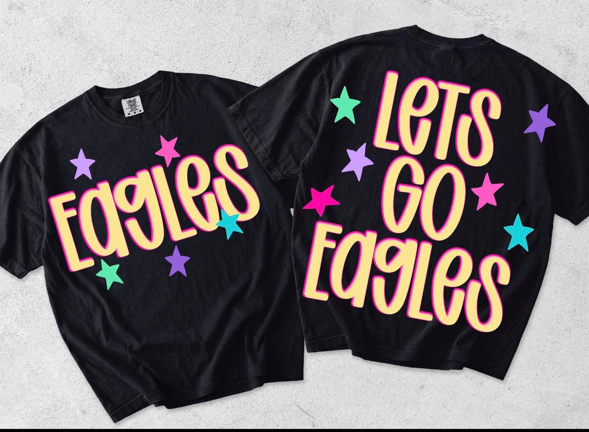 Let’s Go Mascot Neon Black Spirit Tees