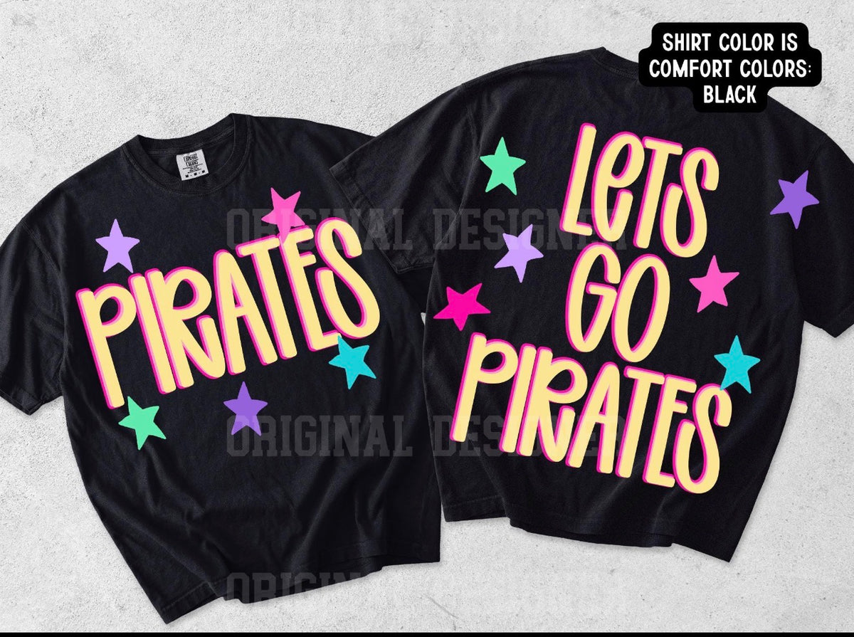 Let’s Go Mascot Neon Black Spirit Tees