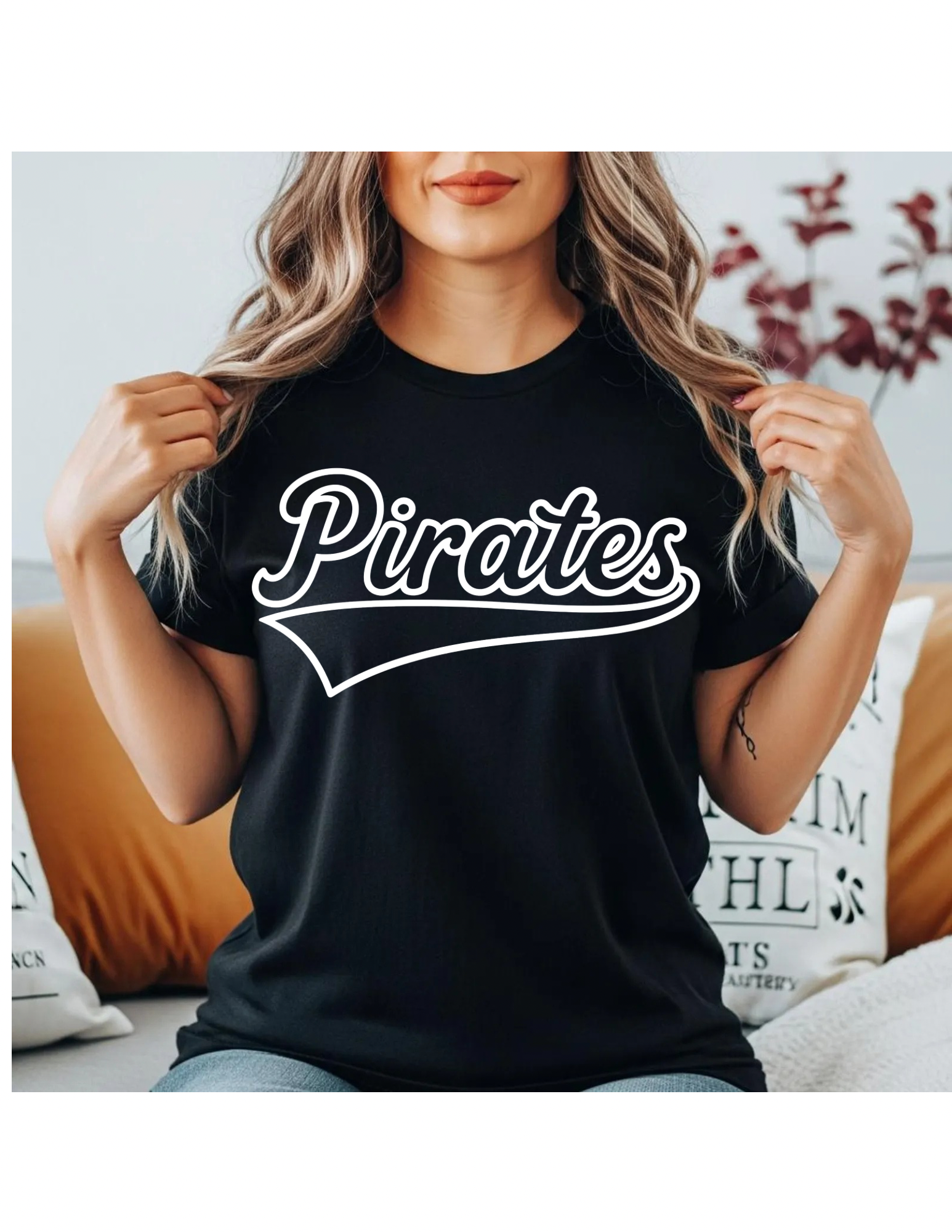 Pirates Black and White Doodled